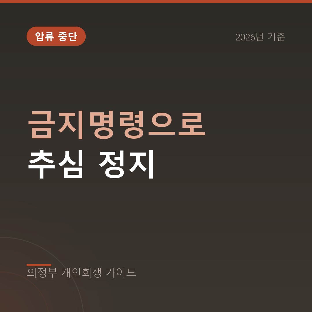 개인회생 금지명령·중지명령, 추심과 압류는 언제 멈추나