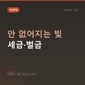 의정부 개인회생 안 없어지는 빚 세금·벌금