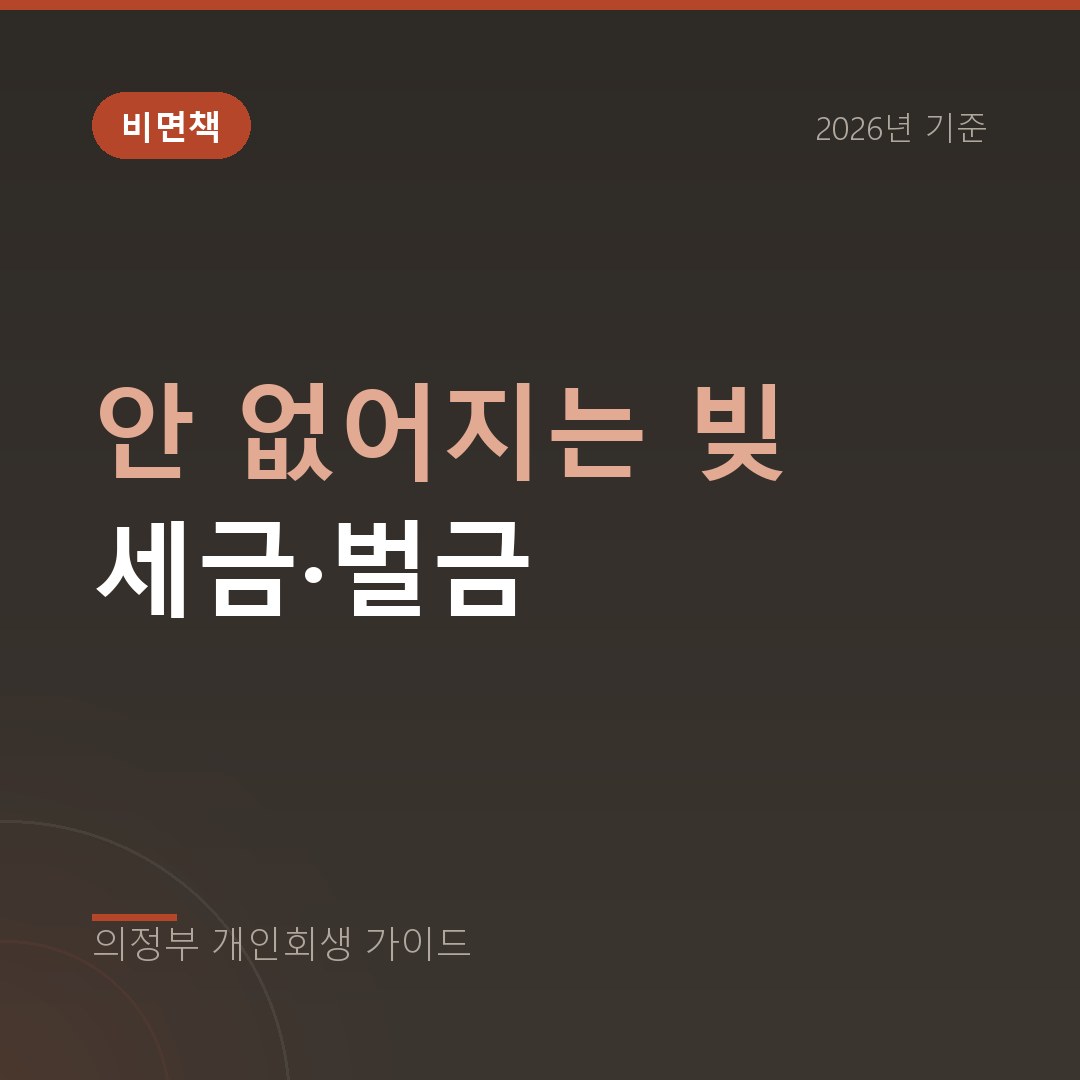 의정부 개인회생 안 없어지는 빚 세금·벌금
