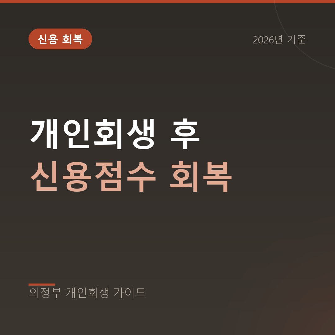 의정부 개인회생 개인회생 후 신용점수 회복