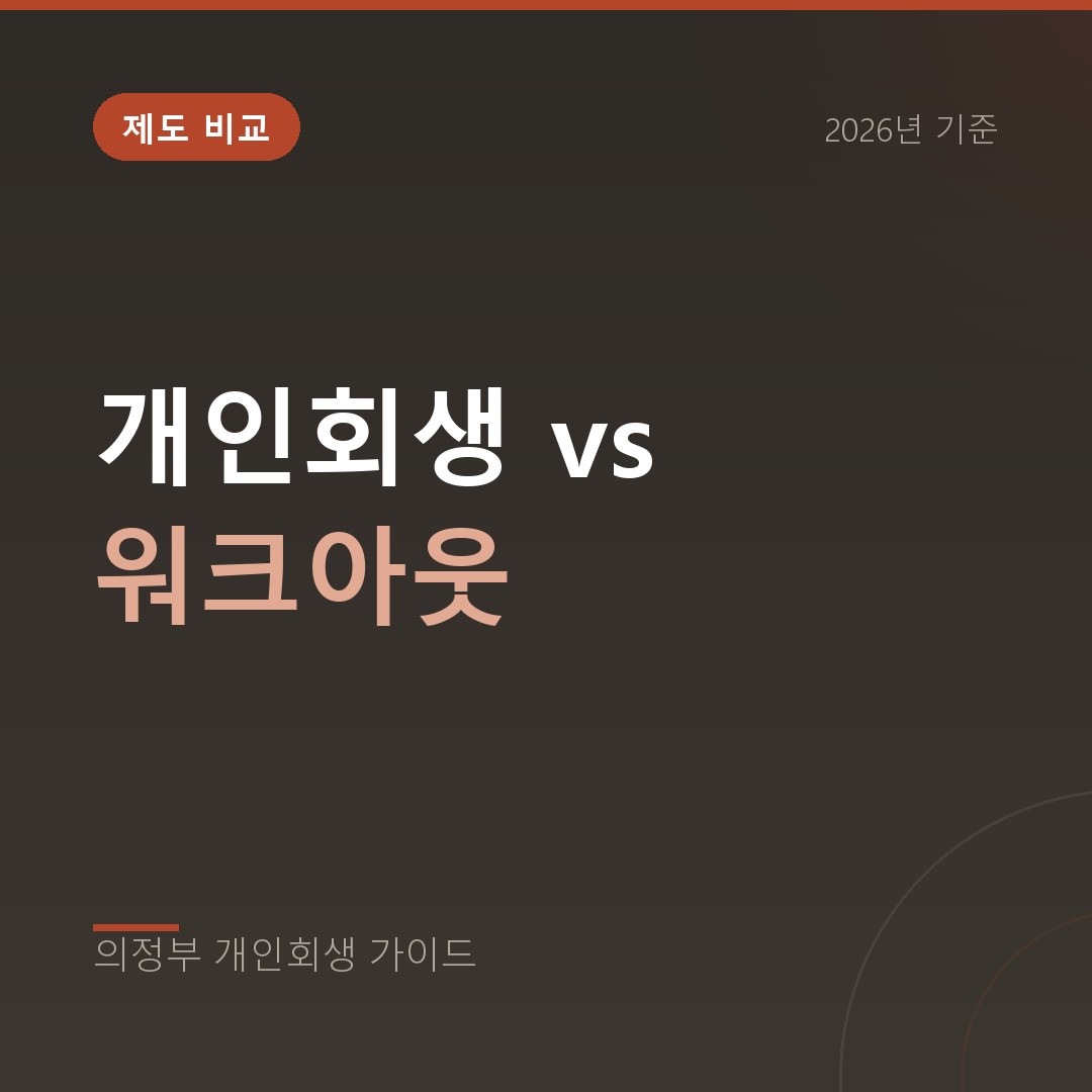 의정부 개인회생 개인회생 vs 워크아웃