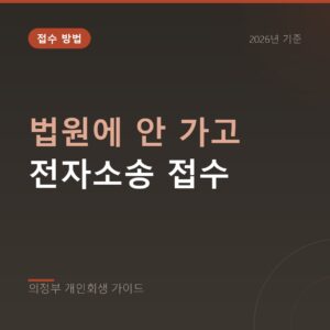 의정부 개인회생 법원에 안 가고 전자소송 접수